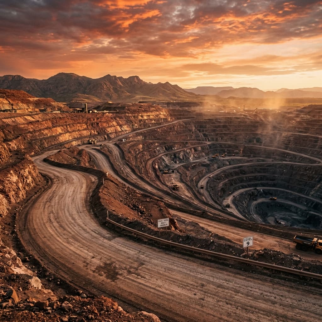Mining road industrial logistics
